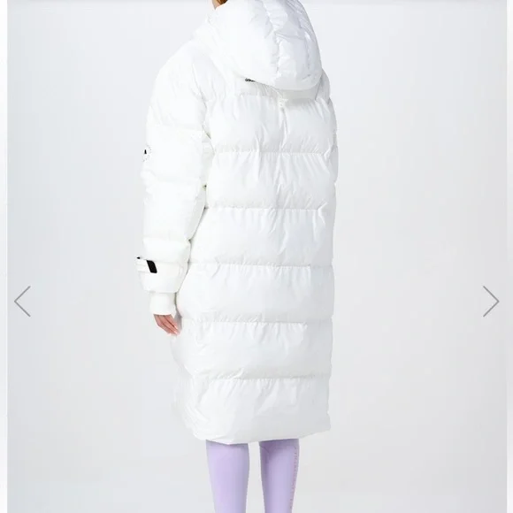 Adidas by Stella McCartney Long Puffer Jacket in Cloud White H58127 Size XL New - Picture 6 of 9